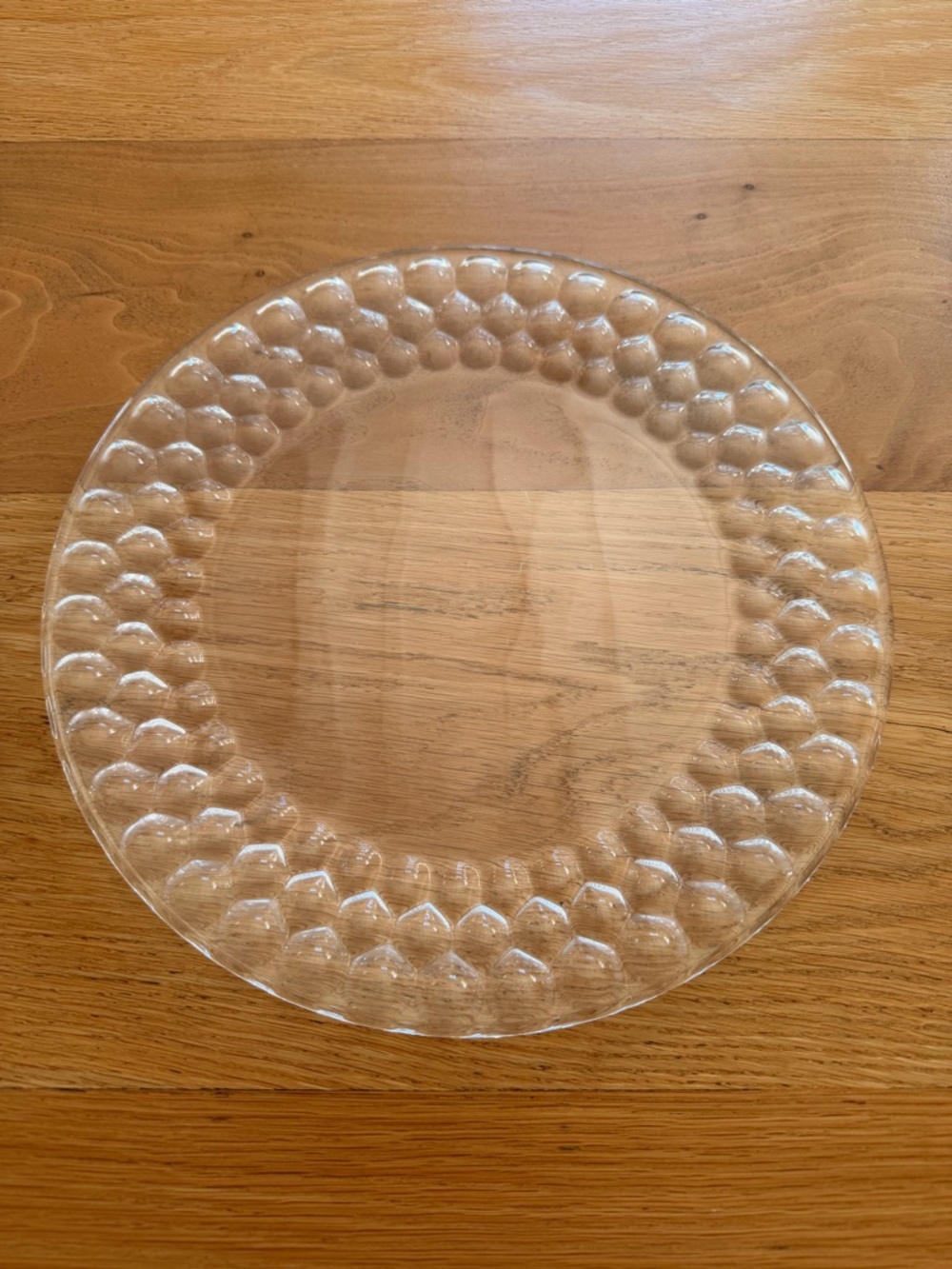 Tiffany & Co. Clear Glass Textured Dinner Plate